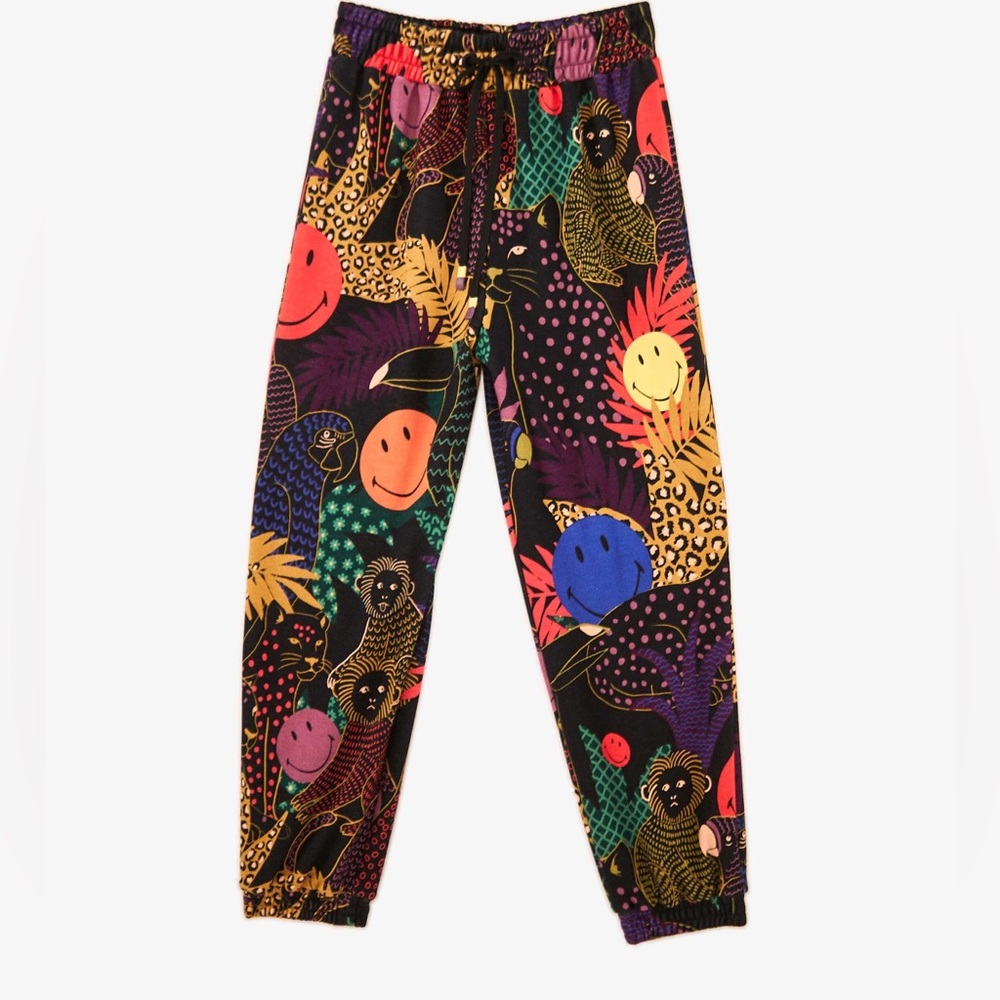Farm Rio x Smiley Pop Juggle Joggers Size L large Sweatpants